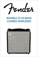 Go to product page for Fender Rumble 25 V3 Bass Combo Amplifier (25 Watts, 1x8")