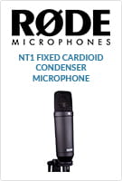 Go to product page for Rode NT-1 Fixed-Cardioid Condenser Microphone